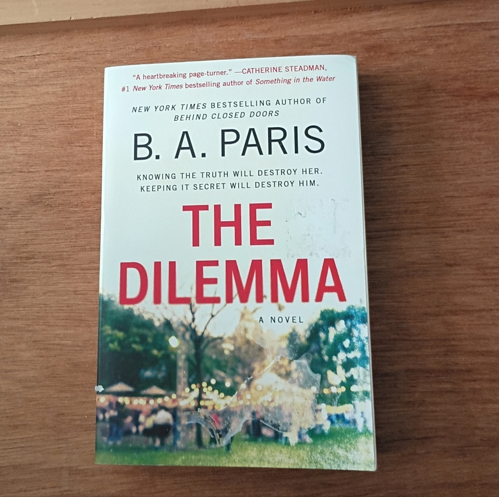 New York Times Best Seller, "The Dilemma", B.A. Paris, Novel